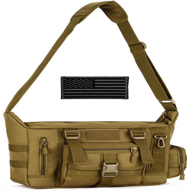 Tactical Messenger Bag Men Military  Sling Shoulder Pack (Patch Included)